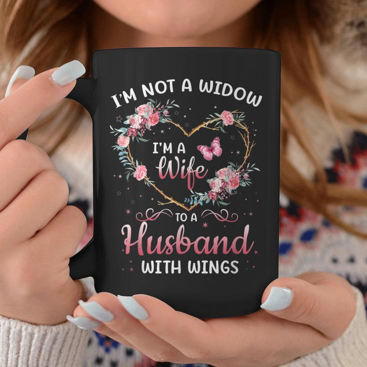 Im Not A Widow Im A Wife To A Husband With Wings Coffee Mug Unique Gifts
