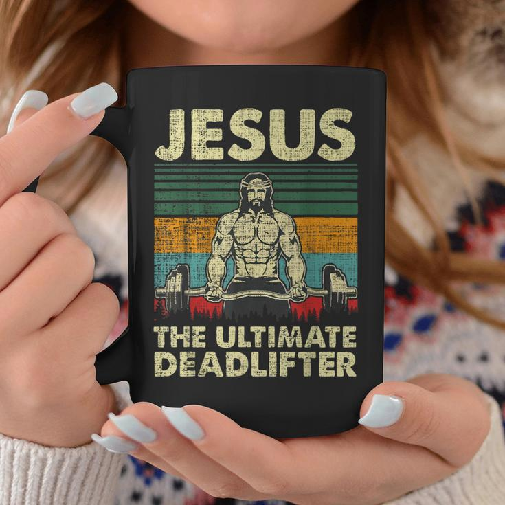 Jesus The Ultimate Deadlifter Funny Christian Workout Jesus Coffee Mug Unique Gifts