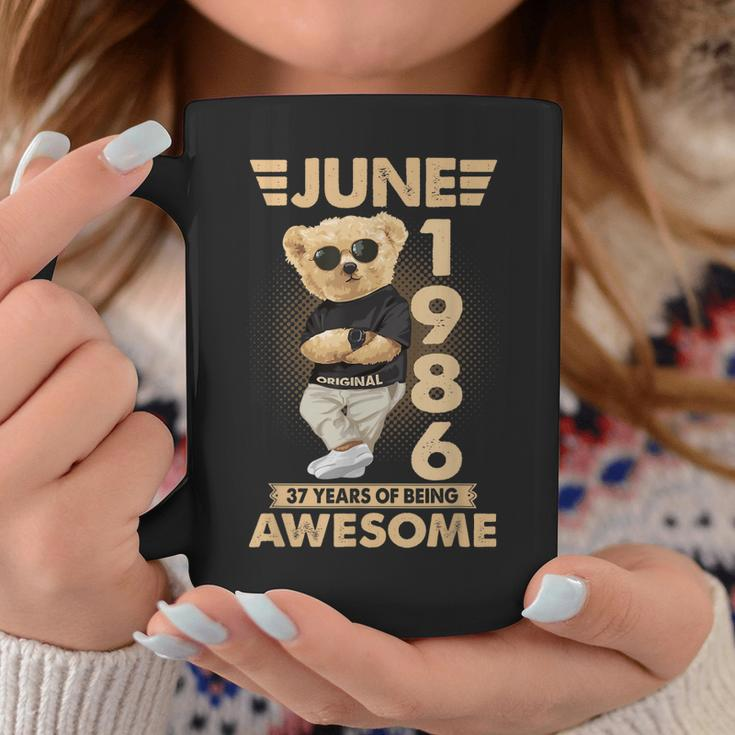 June 1986 37Th Birthday 2023 37 Years Of Being Awesome Coffee Mug Funny Gifts