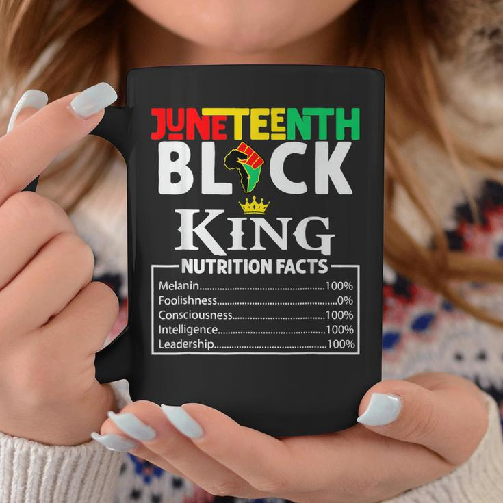 Junenth Men Black King Nutritional Facts Freedom Day Coffee Mug Unique Gifts