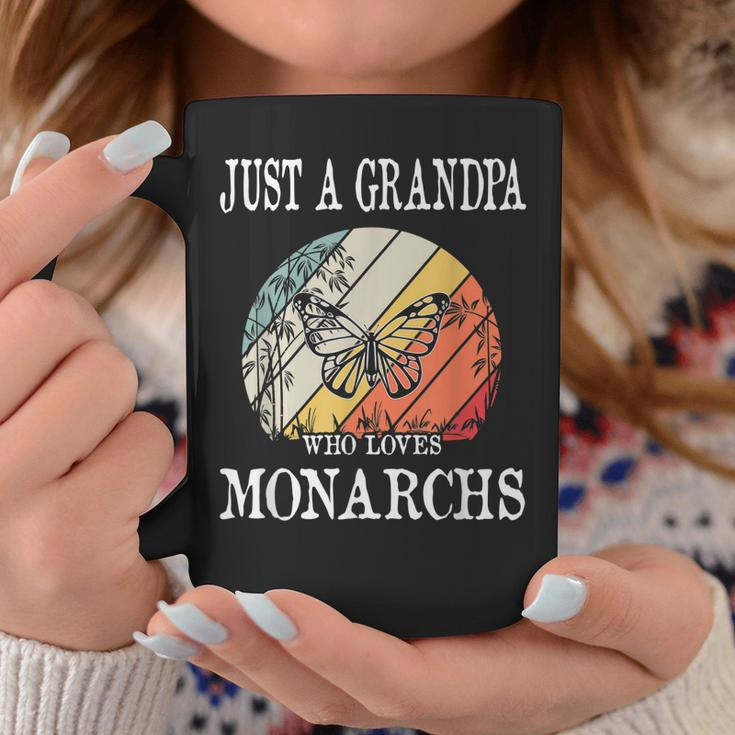 Just A Grandpa Who Loves Monarchs Gift Coffee Mug Unique Gifts