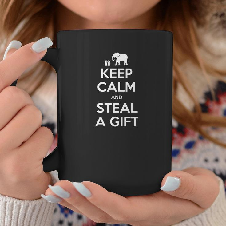 Keep Calm And Steal A Gift White Elephant Christmas Coffee Mug Personalized Gifts