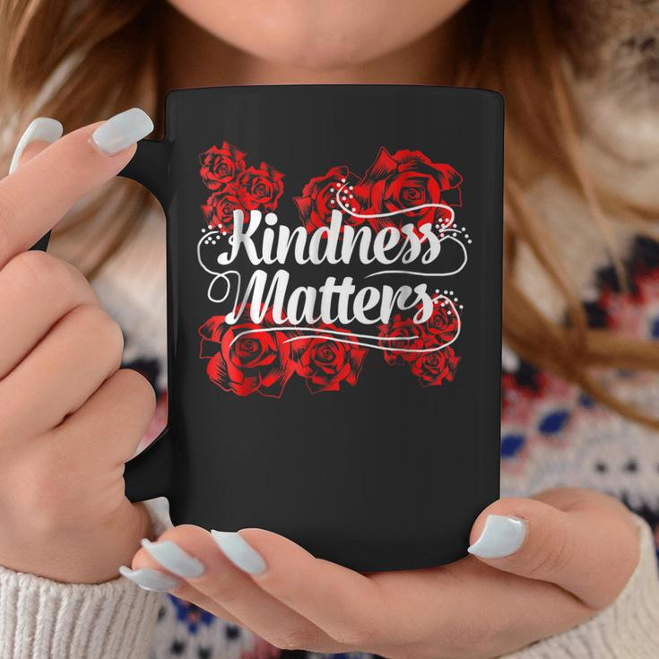 Kindness Matters Red Flowers Antibullying Kind Team Coffee Mug Unique Gifts