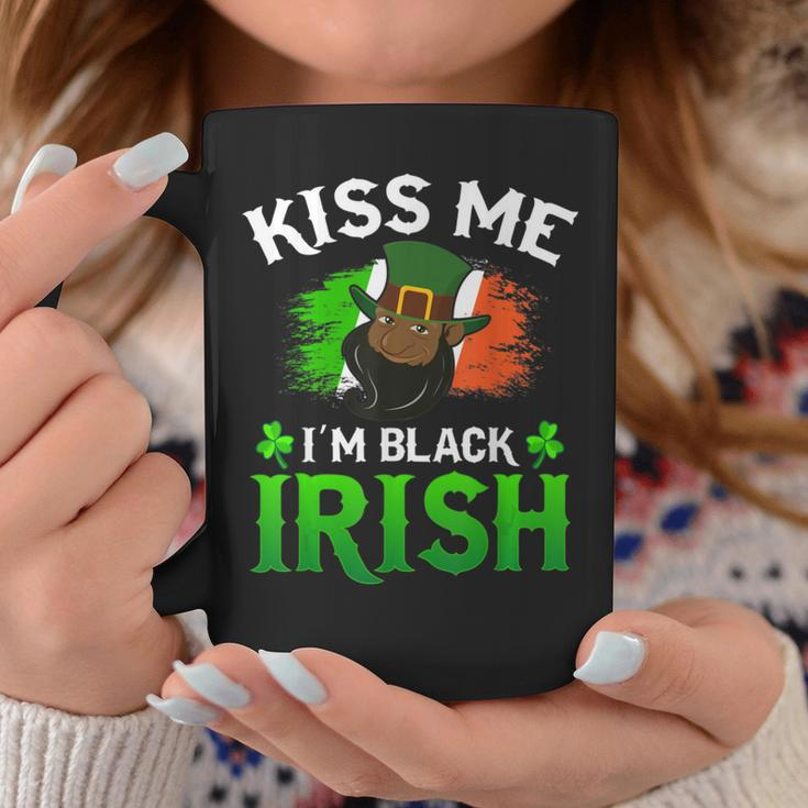 Kiss Me Im Black Irish St Patricks Day Leprechaun Hat Coffee Mug Personalized Gifts