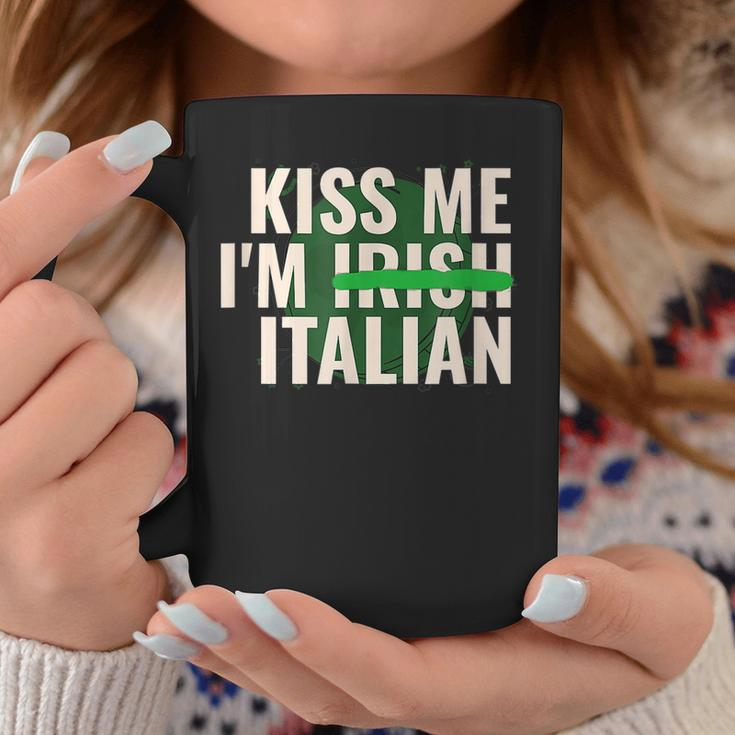 Kiss Me Im Irish Italian Funny St Patricks Day Coffee Mug Funny Gifts
