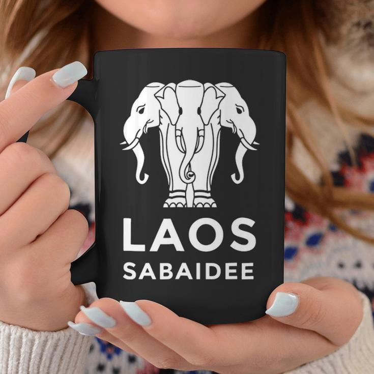 Laos Erawan 3 Headed Elephant Funny Laotian Gift Coffee Mug Funny Gifts