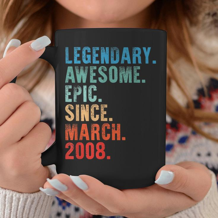 Legendary Awesome Epic Since March 2008 Vintage Birthday Coffee Mug Funny Gifts