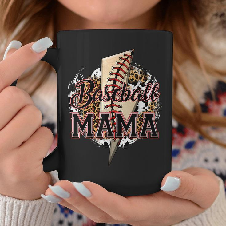 Leopard Baseball Mama Lightning Bolt Sport Mom Mothers Day Coffee Mug Personalized Gifts