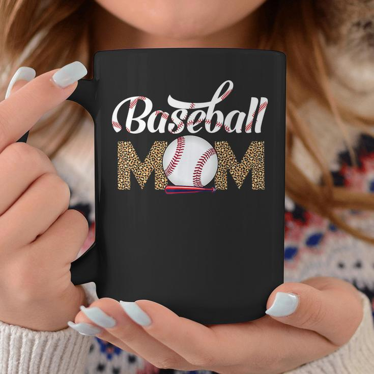 Leopard Baseball Mom Mothers Day Catcher Mom Life Womens Coffee Mug Unique Gifts