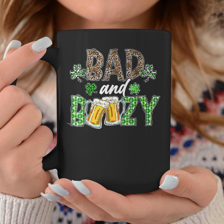Leopard St Patricks Day Bad And Boozy Beer Drinking Irish Coffee Mug Personalized Gifts