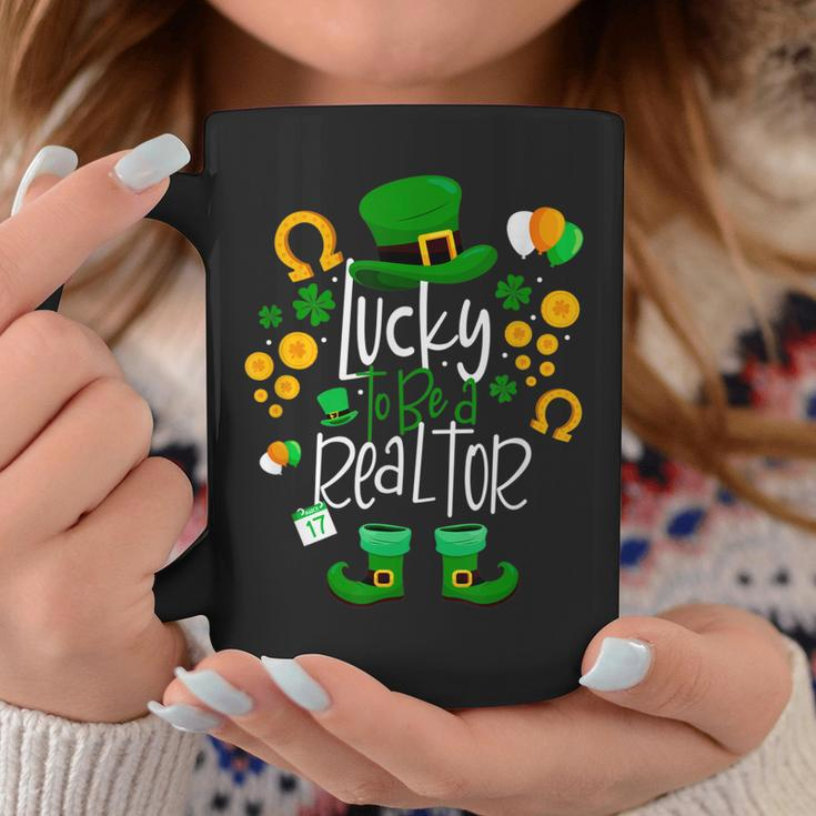 Leprechaun Realtor Lucky To Be A Realtor St Patricks Day Coffee Mug Personalized Gifts