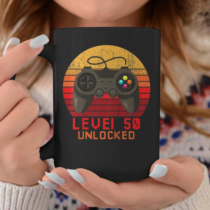 Level 50 Unlocked FunnyShirt Video Gamer 50Th Birthday Coffee Mug Unique Gifts