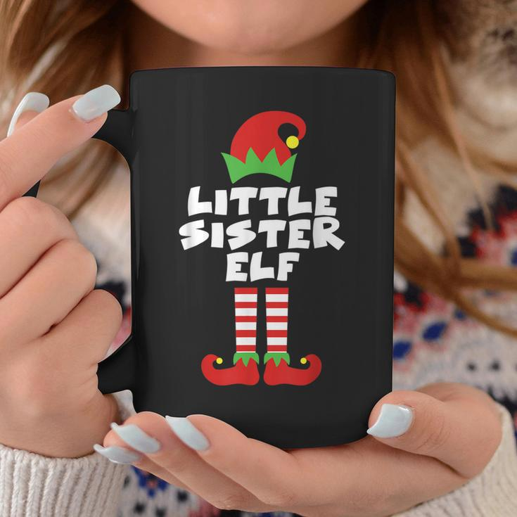 Little Sister Elf Matching Family Christmas Adorable Costume Coffee Mug Unique Gifts
