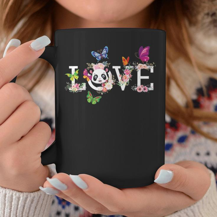 Love Panda Bear Flower Butterfly Cute Gift For Mom Dad Coffee Mug Funny Gifts
