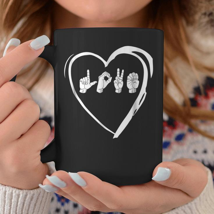 Love Sign Language Heart Asl Valentines Day Gift Coffee Mug Unique Gifts