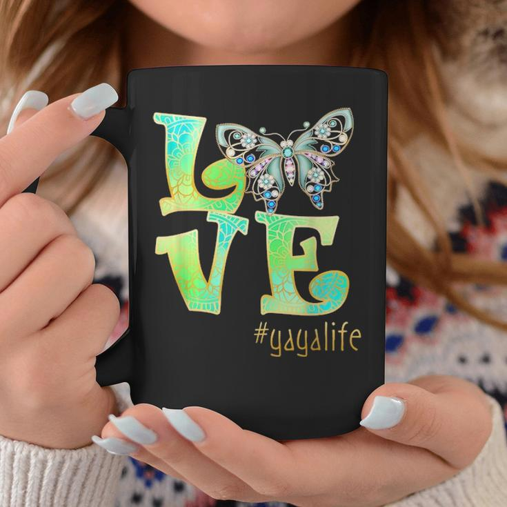 Love Yaya Life Butterfly Art Mothers Day Gift For Mom Women Coffee Mug Funny Gifts