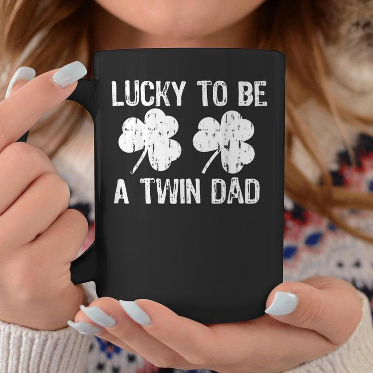 Lucky To Be A Twin Dad St Patricks Day Coffee Mug Unique Gifts
