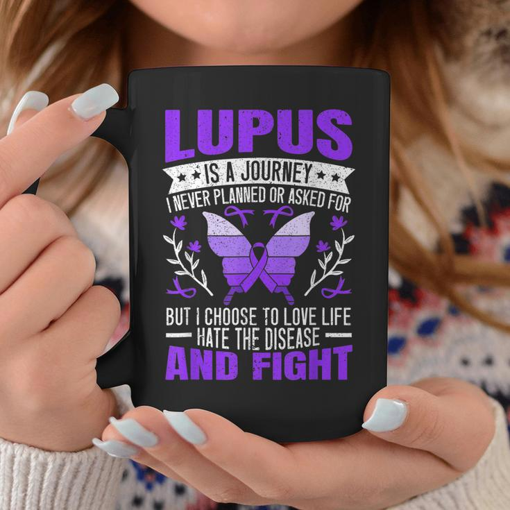 Lupus Awareness Butterfly Wear Purple Sle Autoimmune Disease Coffee Mug Unique Gifts
