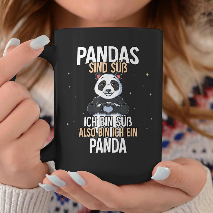 Lustiges Panda Tassen: Pandas sind süß - Ich bin ein Panda - Schwarz Lustige Geschenke