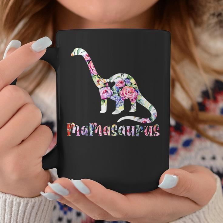 Mamasaurus Dinosaur Gift Cute Birthday Mom Dino Flowers Coffee Mug Unique Gifts