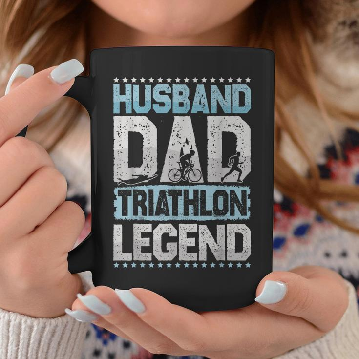 Marathon Husband Dad Triathlon Legend Triathlon Mens Coffee Mug Unique Gifts