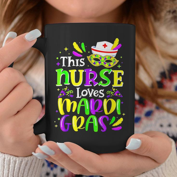 Mardi Gras Nurse This Nurse Loves Mardi Gras Funny Colorful Coffee Mug Funny Gifts