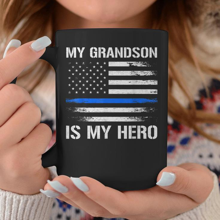 Mein Enkel Ist Mein Held Polizei Opa Oma Thin Blue Line Tassen Lustige Geschenke