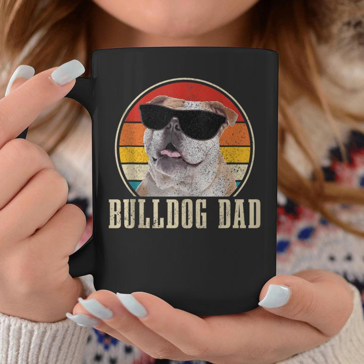 Mens Bulldog Dad Funny Vintage Sunglasses Dog English Bulldog Coffee Mug Funny Gifts