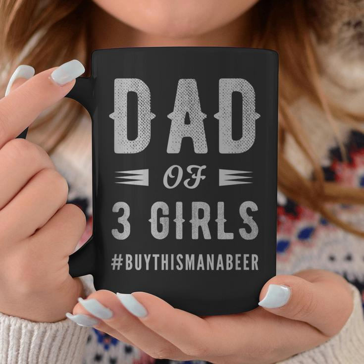 Mens Dad Of 3 Girls Shirt For Men Christmas & Fathers Day Gift Coffee Mug Unique Gifts