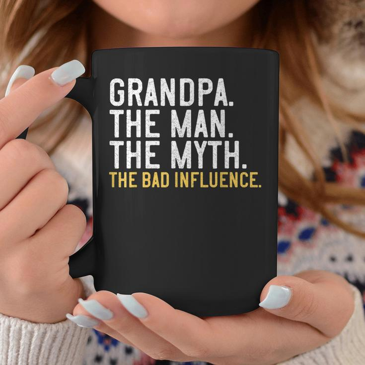 Mens Fathers Day Gift Grandpa The Man The Myth The Bad Influence Coffee Mug Funny Gifts