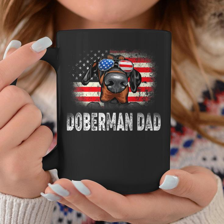 Mens Fun Doberman Dad American Flag Father’S Day Bbnk Coffee Mug Unique Gifts