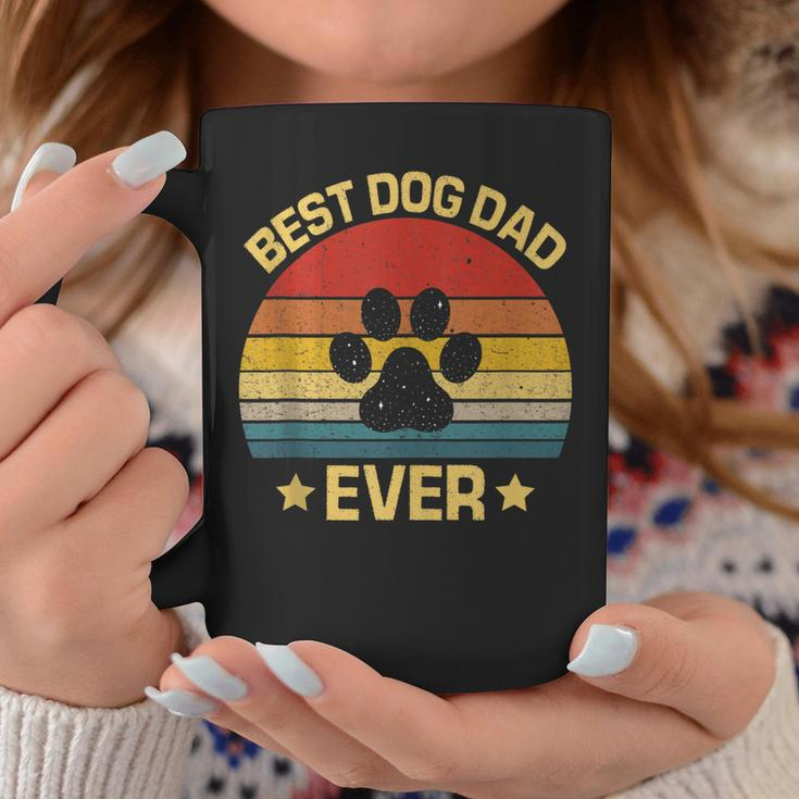 Mens Funny Dog Dad Retro Vintage Dog Lover Dad Cool Fathers Day Coffee Mug Funny Gifts