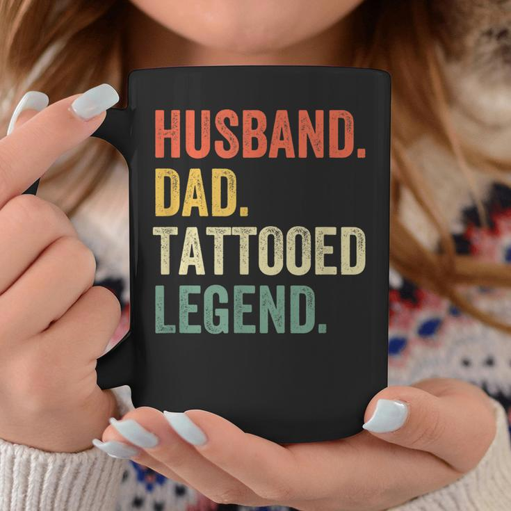 Mens Funny Tattoo Husband Dad Tattooed Legend Vintage Coffee Mug Funny Gifts