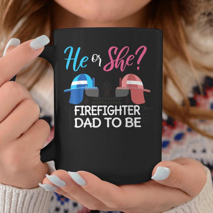 Mens Gender Reveal He Or She Dad To Be Firefighter Future Father Coffee Mug Funny Gifts
