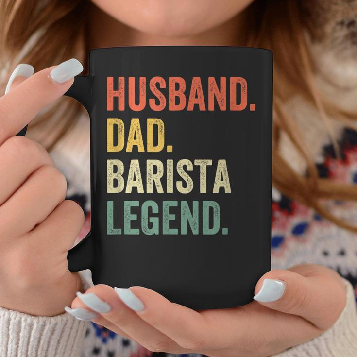 Mens Husband Dad Barista Legend Funny Coffee Maker Father Vintage Coffee Mug Funny Gifts
