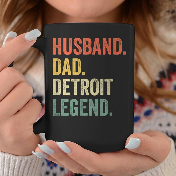 Mens Husband Dad Detroit Legend Funny Fathers Day Vintage Coffee Mug Funny Gifts