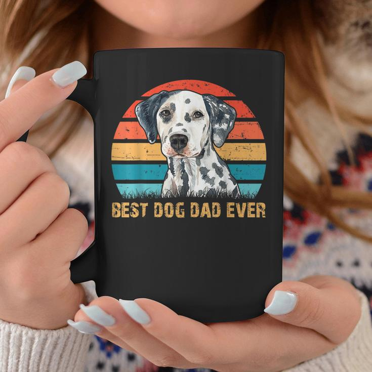 Mens Mens Quote Best Dog Dad Ever Vintage Dalmatian Lover Coffee Mug Funny Gifts