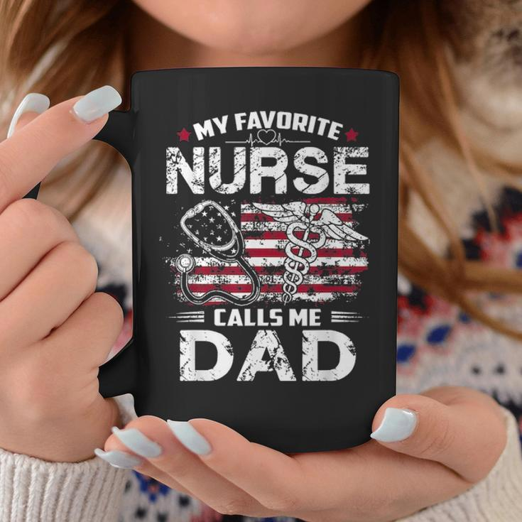 Mens My Favorite Nurse Calls Me Dad Fathers Day Gifts Papa V2 Coffee Mug Funny Gifts