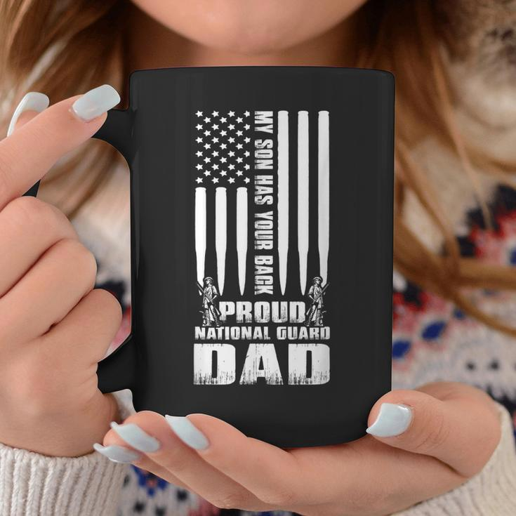 Mens My Son Has Your Back Proud National Guard Dad Army Dad Coffee Mug Funny Gifts