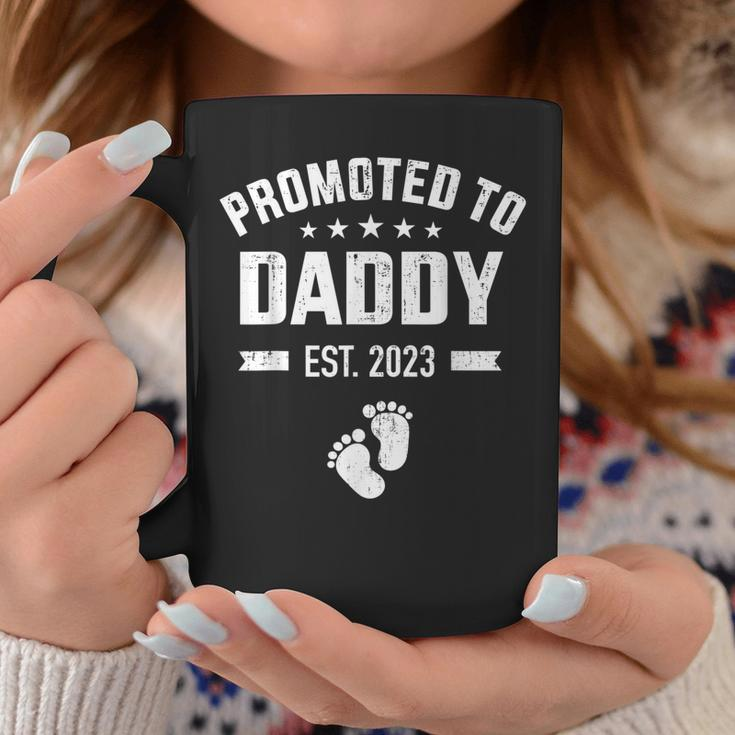 Mens Promoted To New Daddy 2023 Soon To Be Dad Fathers Day Coffee Mug Personalized Gifts