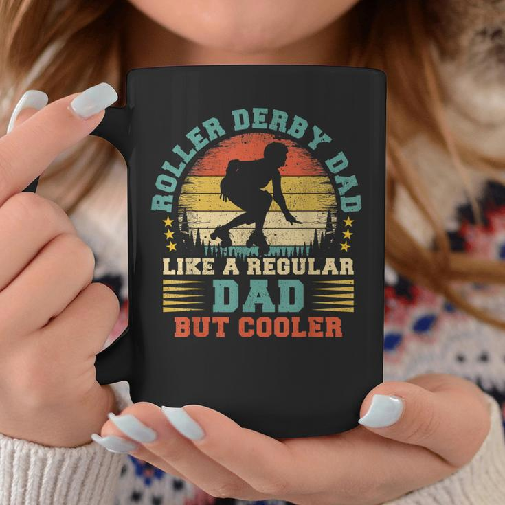 Mens Roller Derby Lover Vintage Roller Derby Dad Fathers Day Coffee Mug Funny Gifts