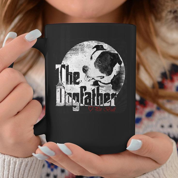 Mens The Dogfather | Pitbull Dad Dog | Fathers Day Gift Coffee Mug Funny Gifts