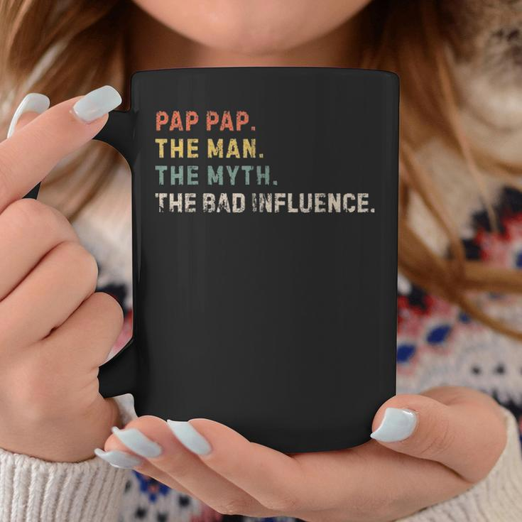 Mens The Man The Myth Bad Influence Pap Pap Xmas Fathers Day Gift Coffee Mug Funny Gifts