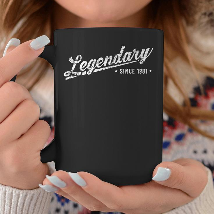 Mens Vintage 40Th Birthday Gift For Dad | Legendary Since 1981 Coffee Mug Funny Gifts