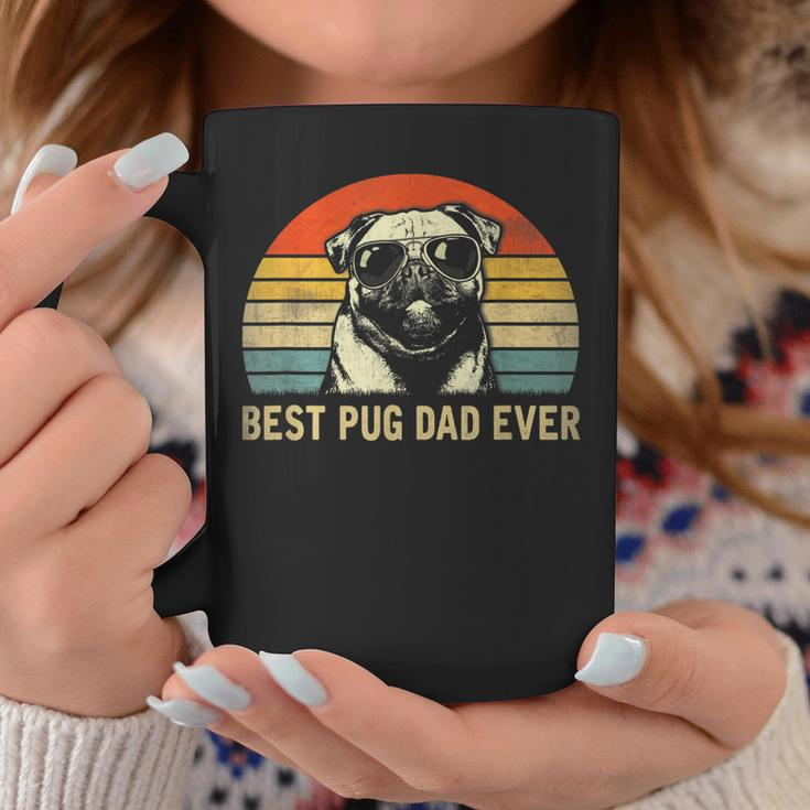Mens Vintage Best Pug Dad Ever Pug Lover Fathers Day Coffee Mug Funny Gifts