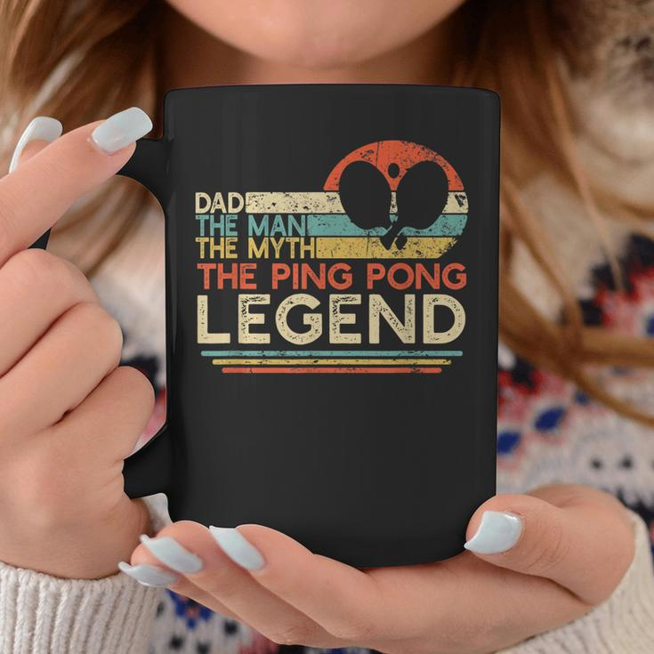 Mens Vintage Ping Pong Dad Man The Myth The Legend Table Tennis Coffee Mug Funny Gifts