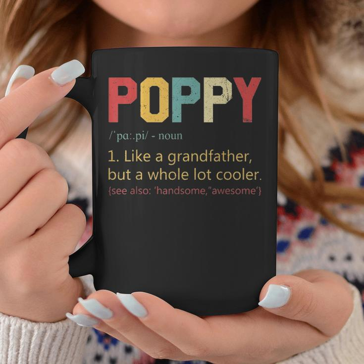 Mens Vintage Poppy DefinitionFathers Day Gifts For Dad Coffee Mug Funny Gifts
