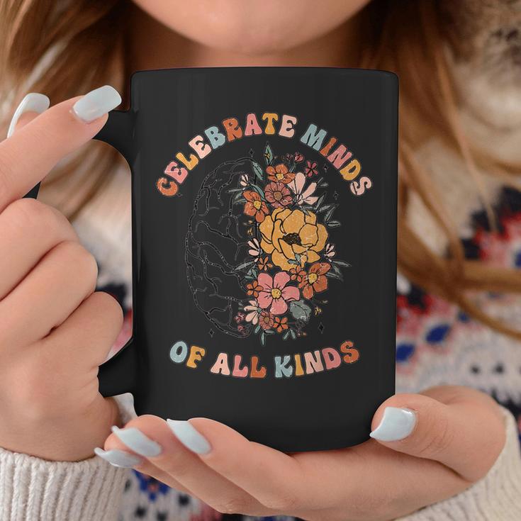 Mental Health Matters Floral Brain Graphic Health Awareness Coffee Mug ...