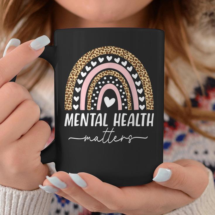 Mental Health Matters Human Brain Illness Awareness Rainbow Coffee Mug ...