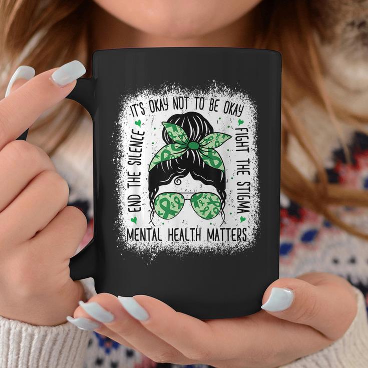 Mental Health Matters Messy Bun Mental Health Awareness Coffee Mug | Mazezy